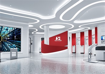 杭州锐尔发公司办公展厅装修设计案例